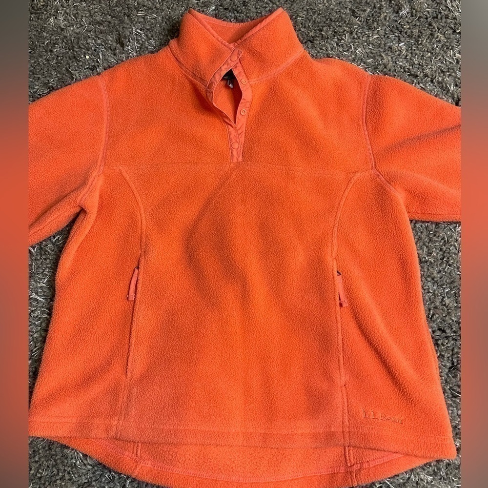 L.L.Bean Vintage Quarter Snap Button Pullover Fleece Size: M
